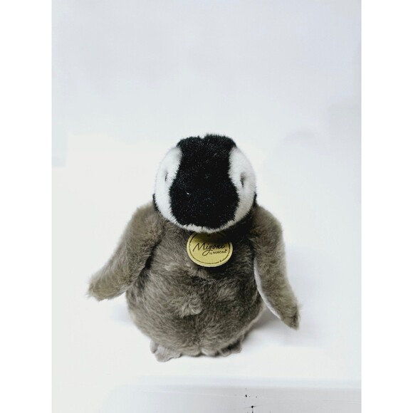 Miyoni by Aurora Baby Emperor Penguin Stuffed Animal 7" Gray and Black Plush - Picture 3 of 10